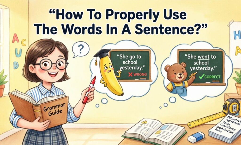 How To Properly Use The Words In A Sentence 