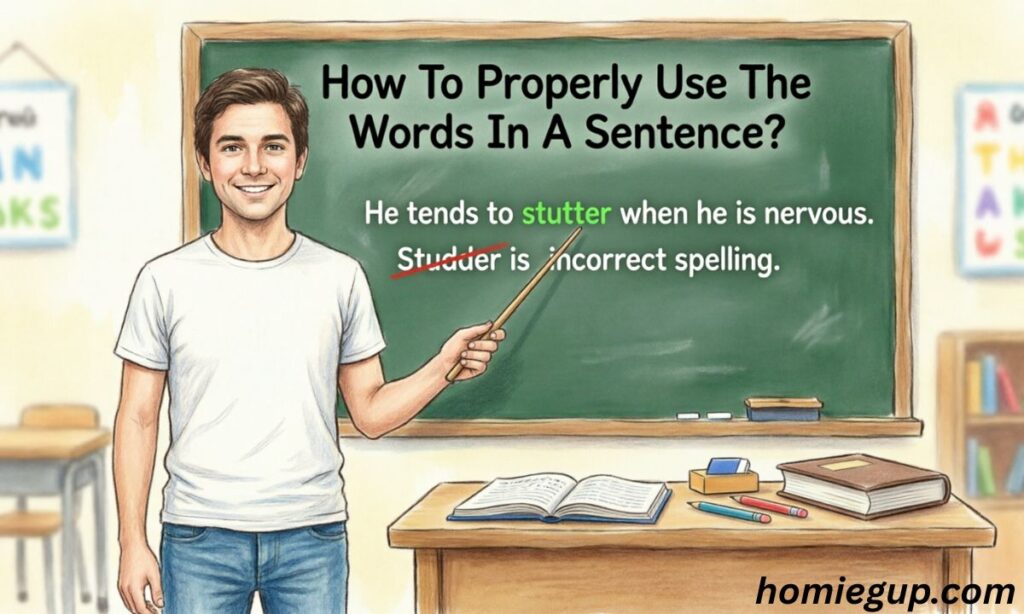 How To Properly Use The Words In A Sentence 