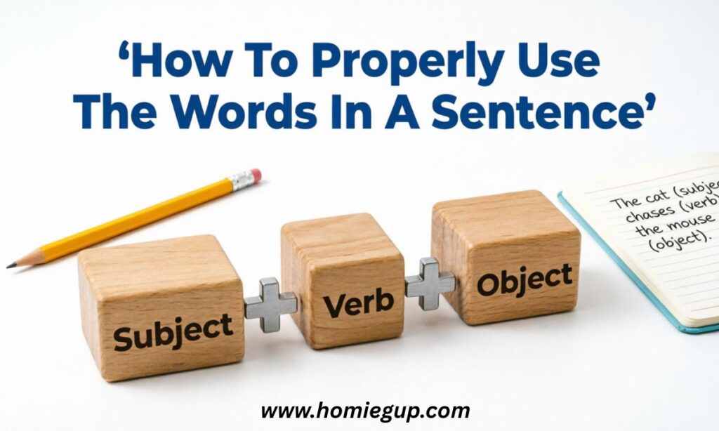 How To Properly Use The Words In A Sentence 