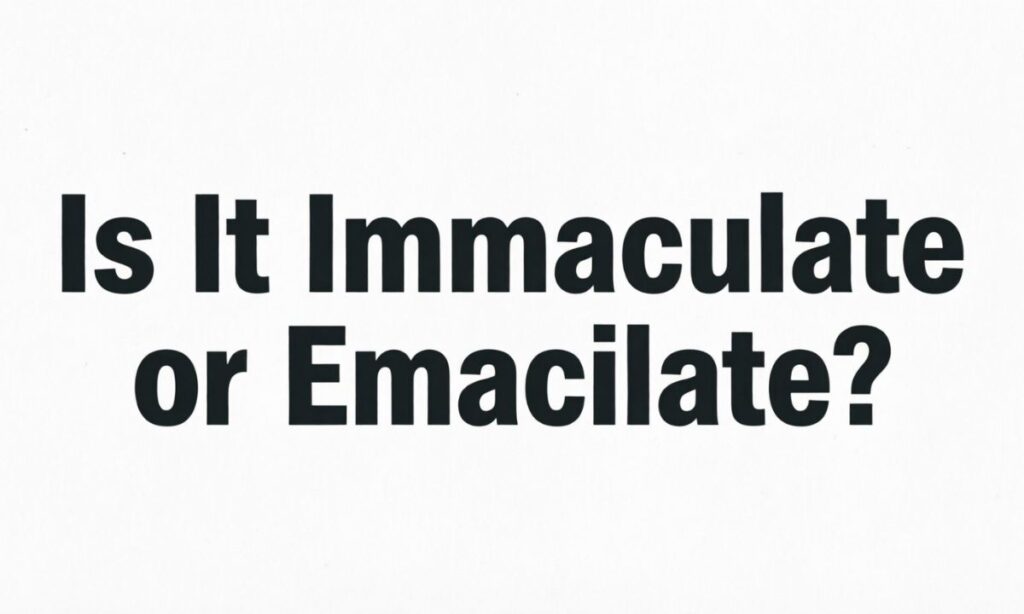 Is It Immaculate or Emaculate
