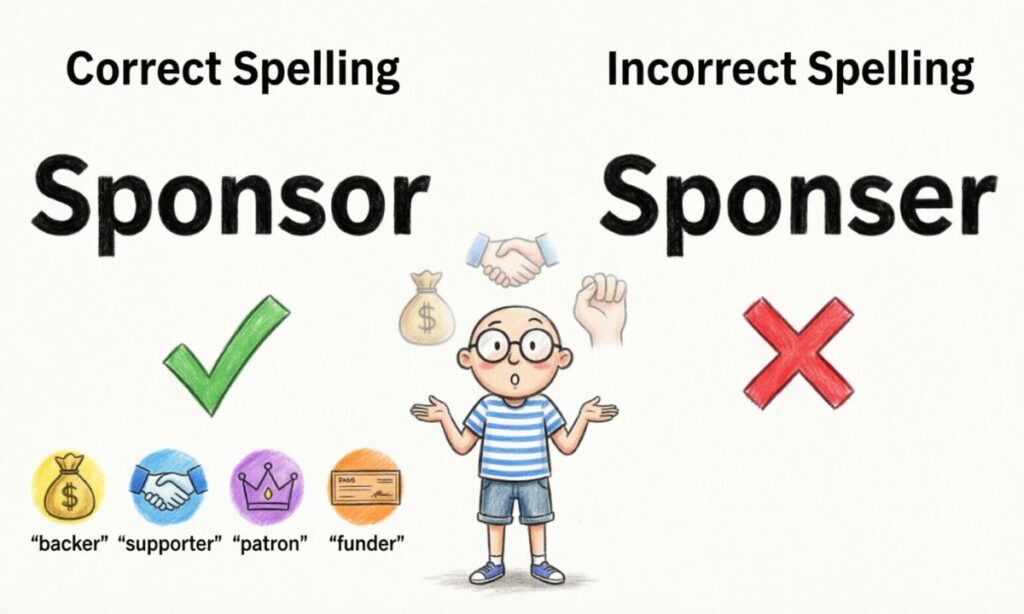 Sponser or Sponsor Synonym
