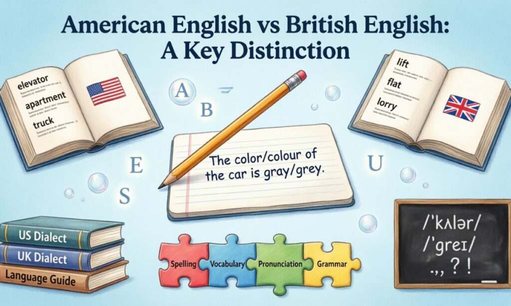 American English vs British English A Key Distinction