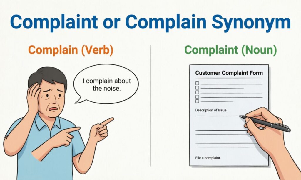 Complaint or Complain Synonym