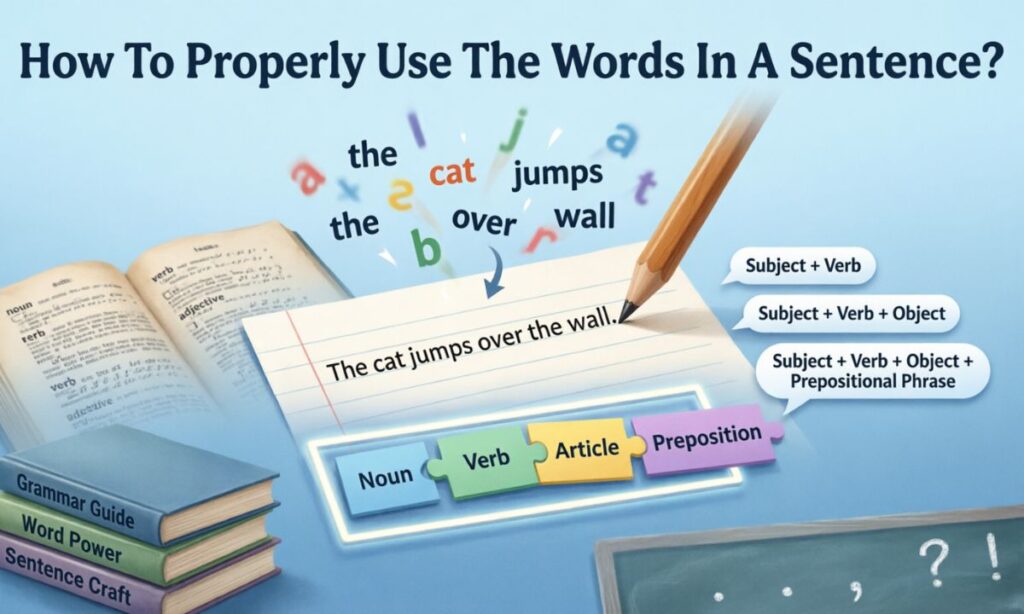 How To Properly Use The Words In A Sentence