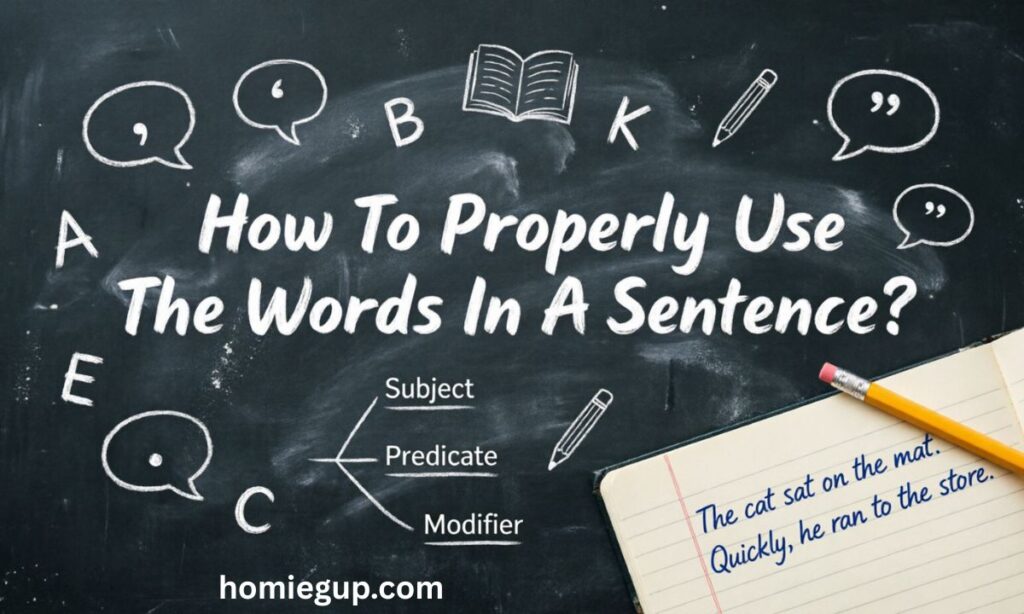 How To Properly Use The Words In A Sentence