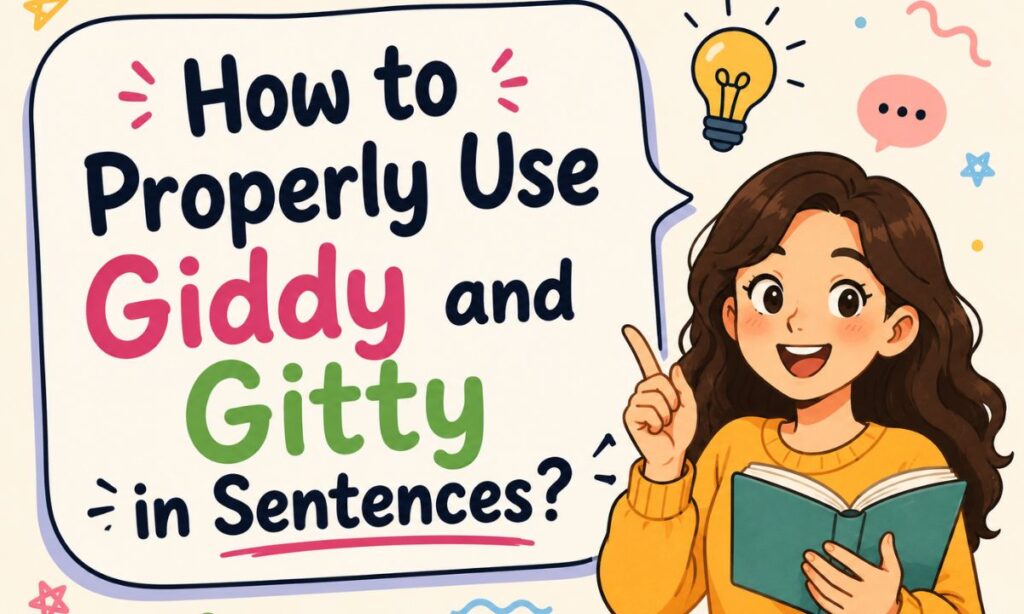 How to Properly Use Giddy and Gitty in Sentences