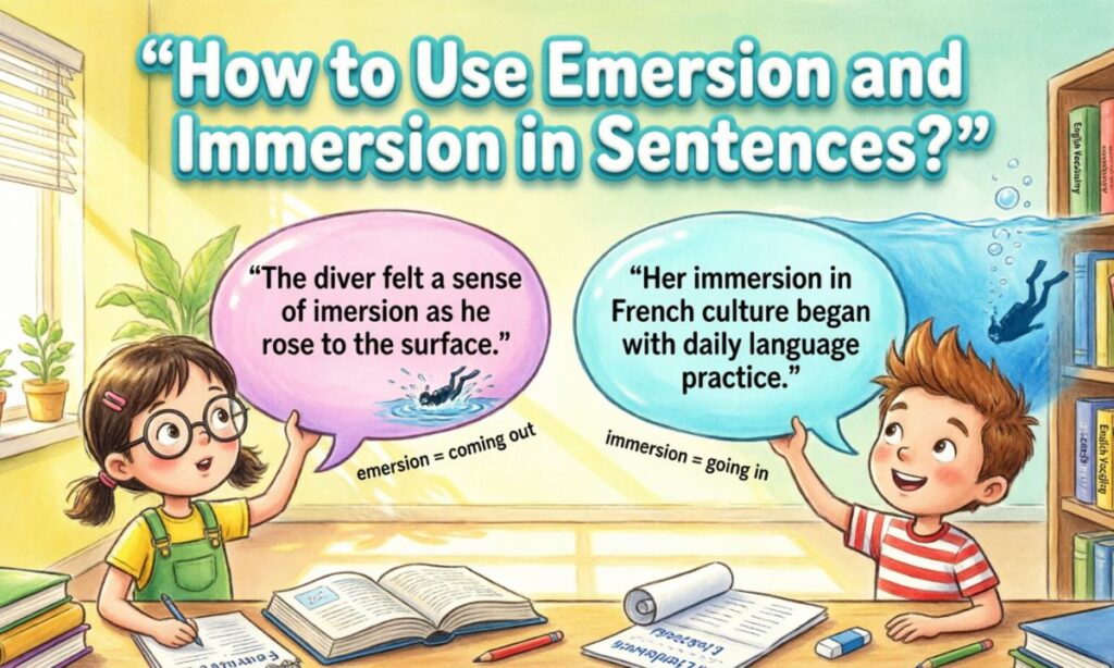 How to Use Emersion and Immersion in Sentences
