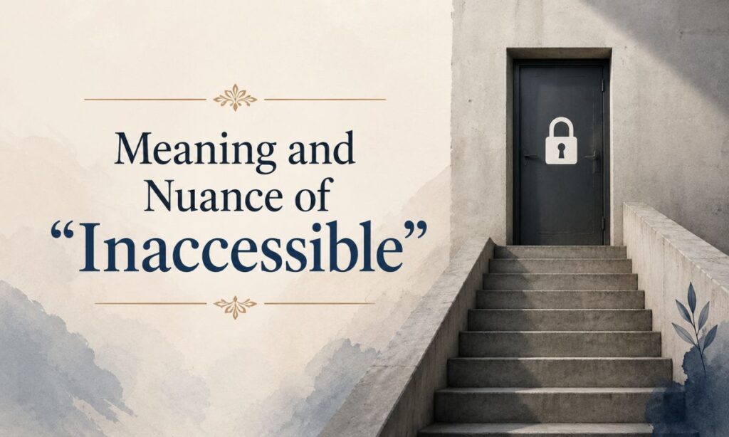 Meaning and Nuance of Inaccessible