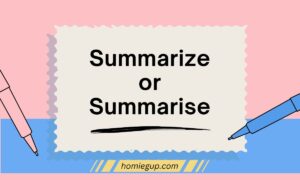 Summarize or Summarise