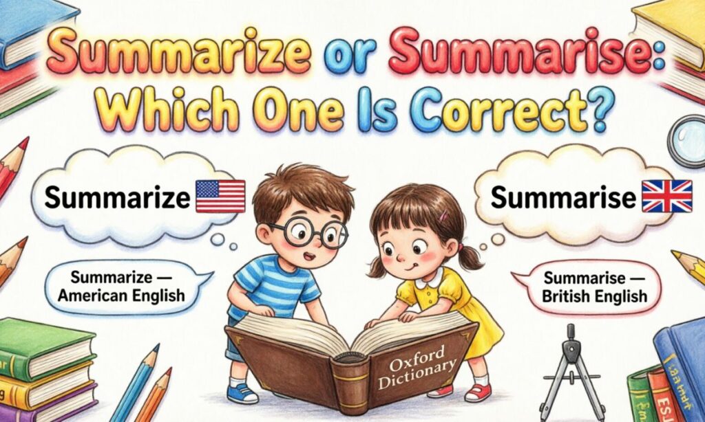 Summarize or Summarise Which One Is Correct