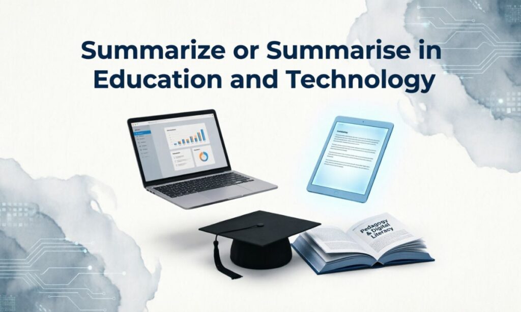 Summarize or Summarise in Education and Technology