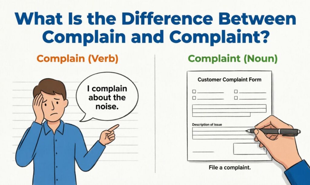 What Is the Difference Between Complain and Complaint
