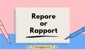 Repore or Rapport