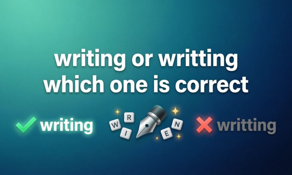 writing or writting which one is correct